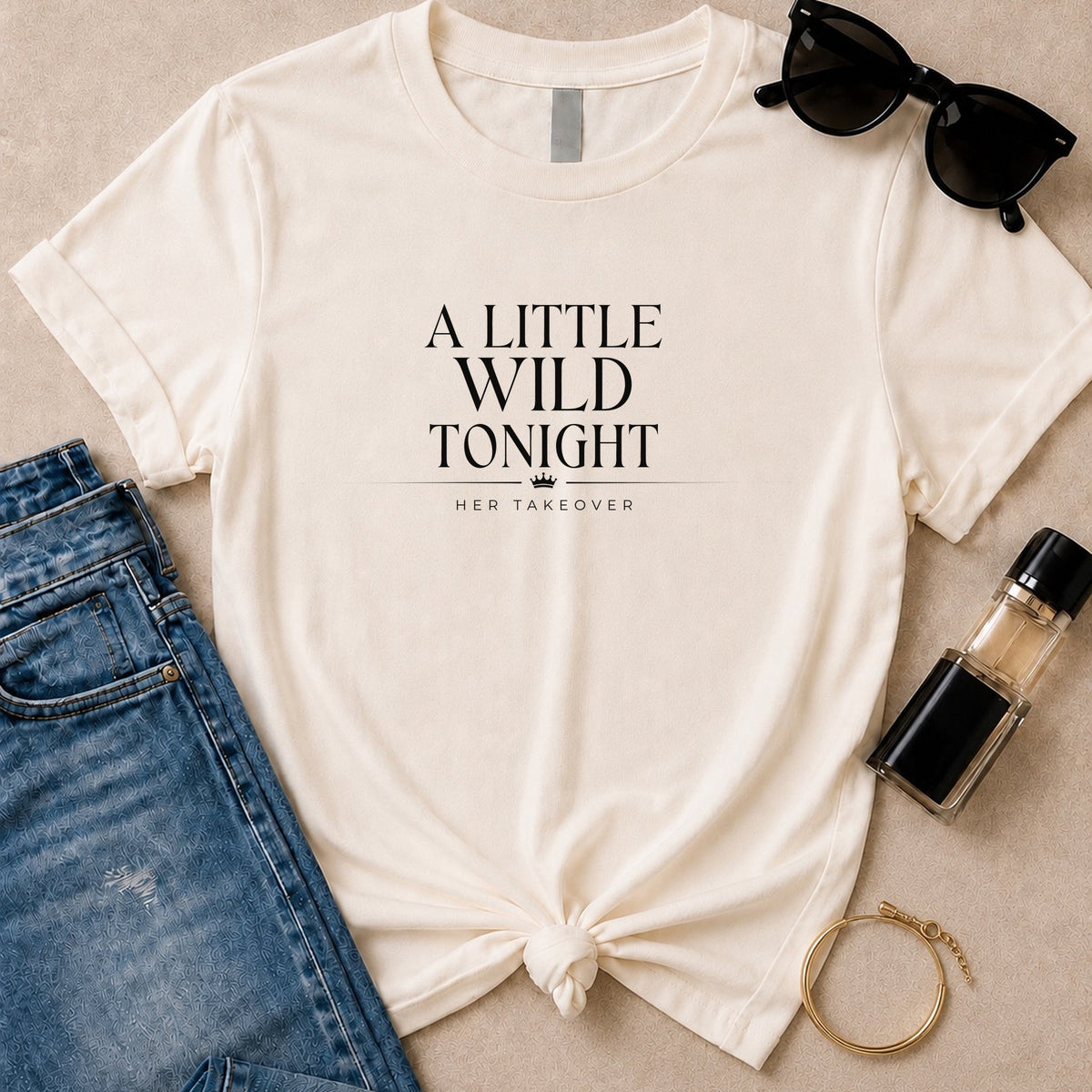 A Little Wild Tonight tee, white flat