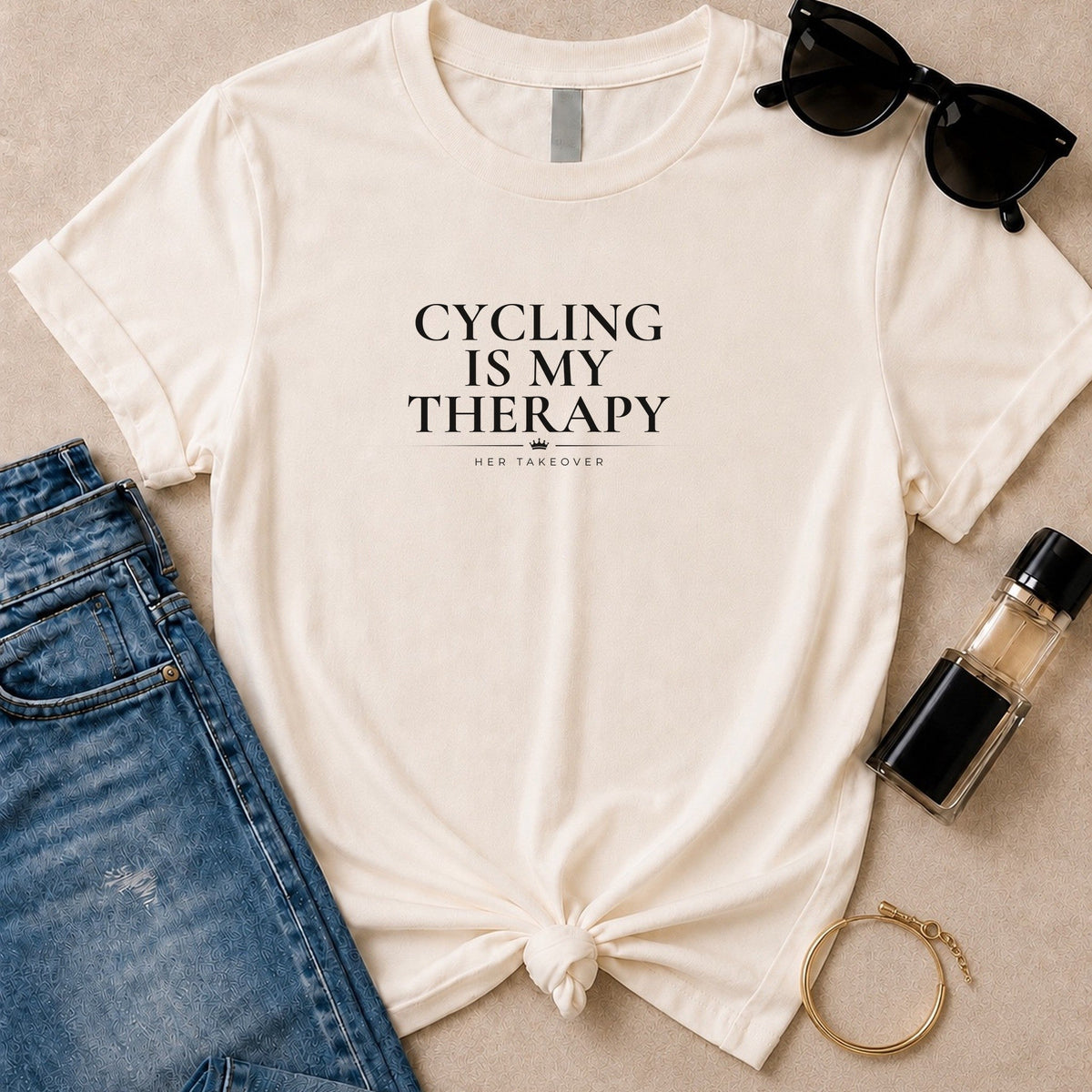 Cycling is my therapy tee