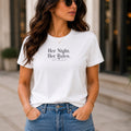 Her Night. Her Rules. tee, white model