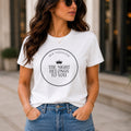 The Night Belongs To You Badge tee, white model