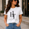 HT Crown Monogram tee, white model