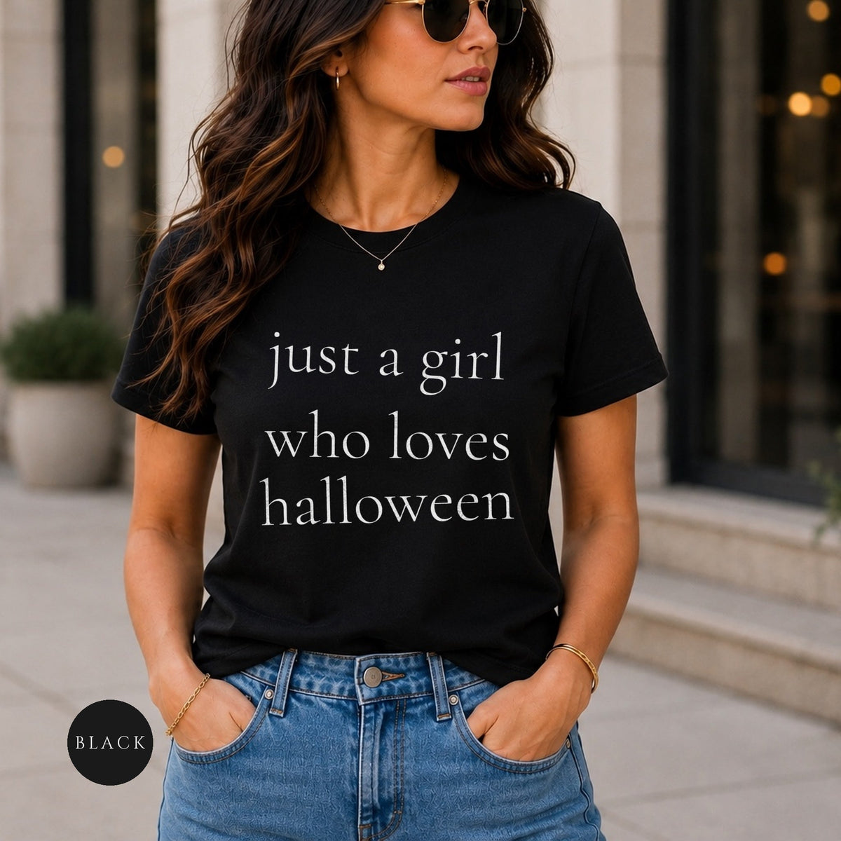 Just a Girl Who Loves Halloween tee