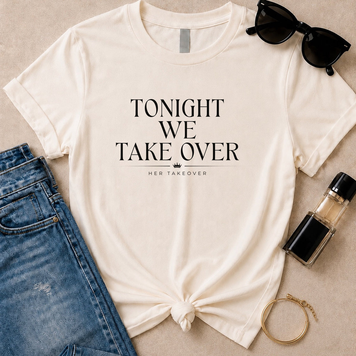 Tonight We Takeover tee, white flat