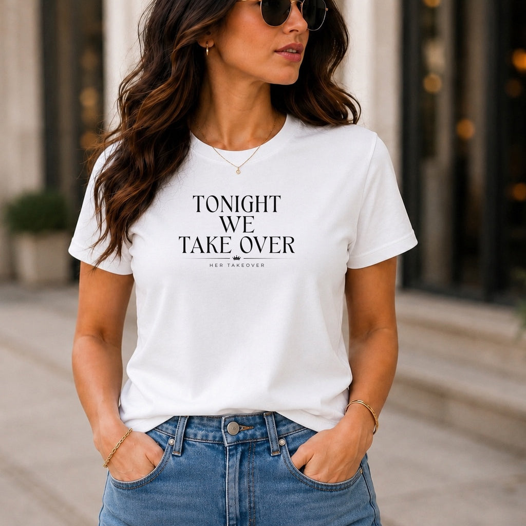 Tonight We Takeover tee, white model